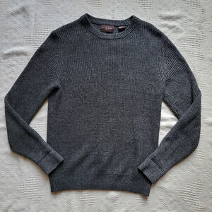 Men's textured cotton crewneck sweater  by Black Brown 1826.